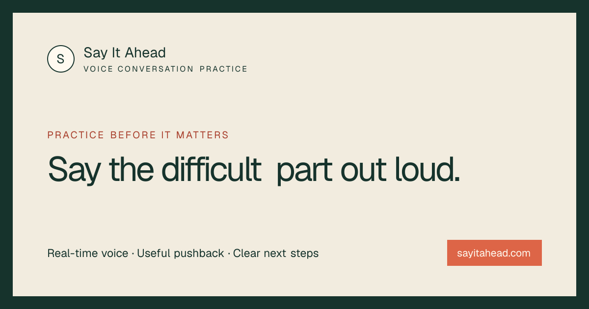 I built a free voice rehearsal site for difficult conversations